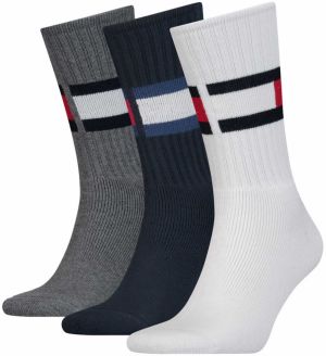 Tommy Hilfiger Underwear Ponožky  tmavomodrá / sivá / červená / biela