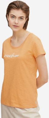 Oranžové dámske pruhované tričko Tom Tailor Denim