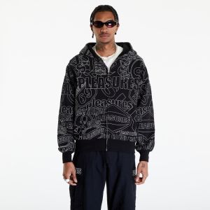 PLEASURES Signal Zip Up Hoodie Black