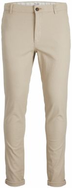 JACK & JONES Chino nohavice 'Marco'  krémová / čierna