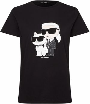 Karl Lagerfeld Tričko 'Ikonik 2.0'  svetlobéžová / čierna / biela