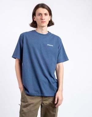 Patagonia M's P-6 Logo Responsibili-Tee Utility Blue