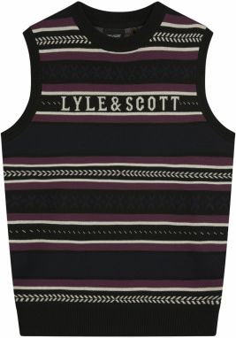 Lyle & Scott Vesta 'Glen'  purpurová / čierna / biela