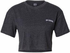 BDG Urban Outfitters Tričko  čierna melírovaná / biela
