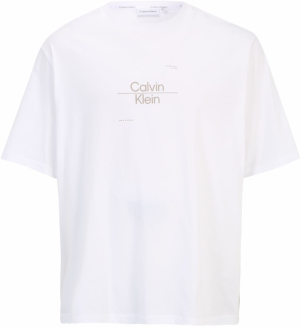 Calvin Klein Big & Tall Tričko  tmavobéžová / biela