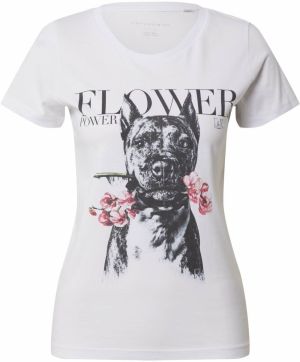EINSTEIN & NEWTON Tričko 'Flower Dog'  ružová / čierna / biela