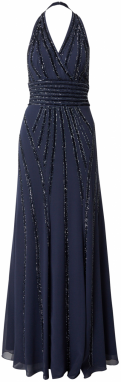 LACE & BEADS Večerné šaty 'Monica'  námornícka modrá / čierna / strieborná