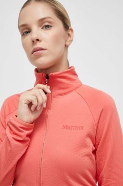 Športová mikina Marmot Leconte Fleece oranžová farba, jednofarebná