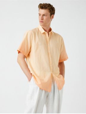 Koton Basic Short Sleeve Shirt. Classic Collar With Buttons.