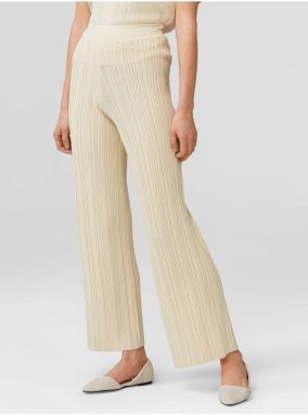 Beige wide ribbed trousers ORSAY - Women