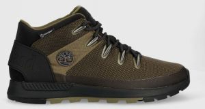 Topánky Timberland Sprint Trekker Mid Fab Wp pánske, zelená farba