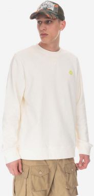Bavlnená mikina Wood Tye Sweatshirt 10255604-2424 OFF WHITE béžová farba, melanžová