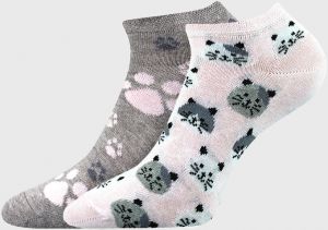 2 PACK dámskych ponožiek Cats