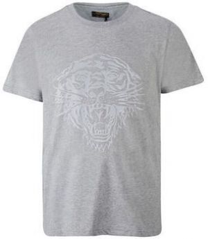 Tričká s krátkym rukávom Ed Hardy  Tiger glow t-shirt mid-grey