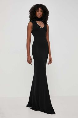 Šaty Elisabetta Franchi čierna farba, maxi, priliehavá, AB64742E2