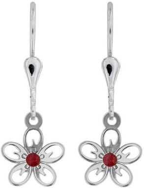 Praqia Jewellery Jemné strieborné náušnice jabloňové kvety NA5189_N_RH