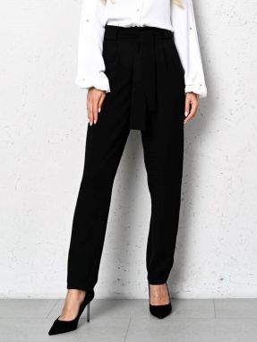 Black elegant pants with Lalous binding