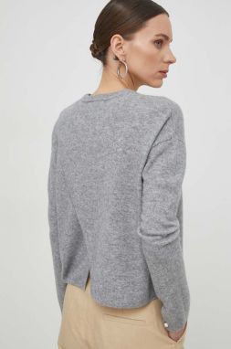Vlnený sveter Custommade Trista dámsky, šedá farba, 999230356