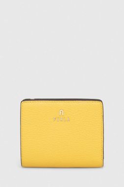 Kožená peňaženka Furla dámsky, žltá farba