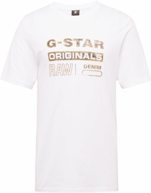 G-Star RAW Tričko  žltá / sivá / biela