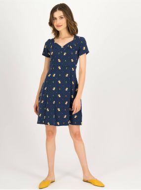 Dark blue lady polka dot dress Blutsgeschwister Sommerliebe - Ladies