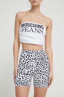 Šortky Moschino Jeans dámske, vzorované, vysoký pás