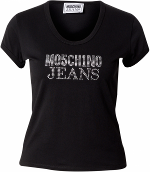 Moschino Jeans Tričko  čierna / strieborná