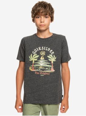 Dark Grey Boys' Brindle T-Shirt Quiksilver Strange Days - Boys