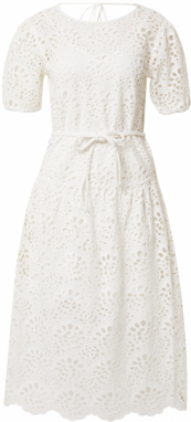 Stefanel Kokteilové šaty 'SANGALLO'  perlovo biela