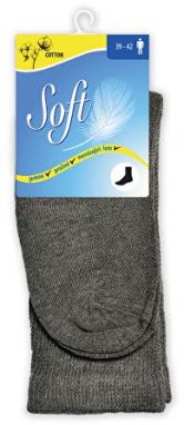 Soft Pánske ponožky so zdravotným lemom vysoké - antracitové 39 - 42