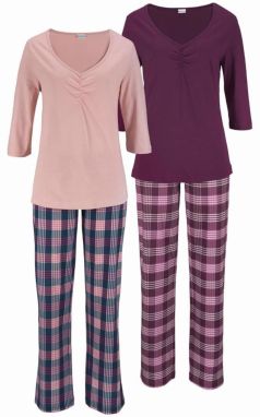 PETITE FLEUR Pyžamo  tmavomodrá / ružová / bordová
