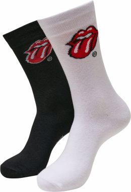 Merchcode Ponožky 'Rolling Stones Tongue'  krvavo červená / čierna / biela