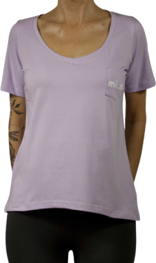 Lavender V-neck blouse Mi... Me