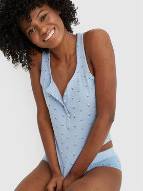 aerie Top 078-0441-2307 Modrá Slim Fit