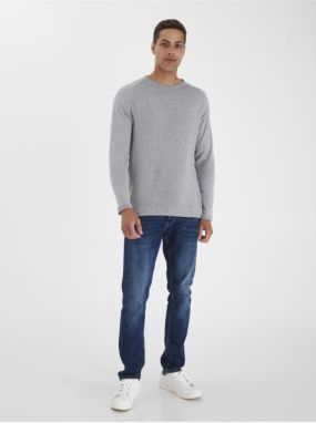 Gray Ribbed Sweater Blend Norun - Men