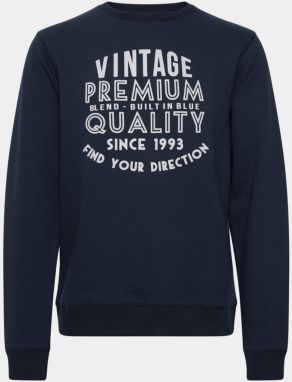 Dark blue Sweatshirt with Blend print - Men