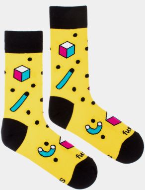 Žlté vzorované ponožky Fusakle Rubikon