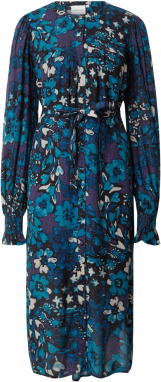 Fabienne Chapot Košeľové šaty 'Willow'  námornícka modrá / modrozelená / šedobiela
