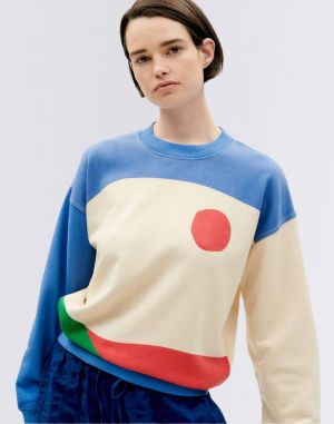 Thinking MU Ivory Abstract Sweatshirt IVORY