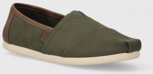 Espadrilky Toms Alpargata zelená farba, 10020879