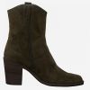 Kaki semišové členkové topánky Tamaris galéria