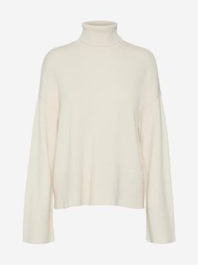 Women's cream turtleneck AWARE by VERO MODA Gisela - Women