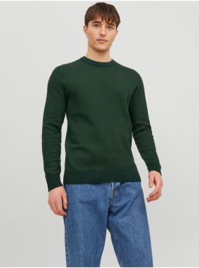 Dark Green Men's Patterned Sweater Jack & Jones Atlas - Men