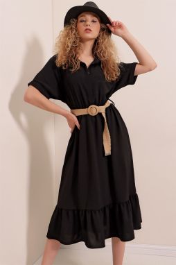 Bigdart 2292 Dress With A Belt - Black