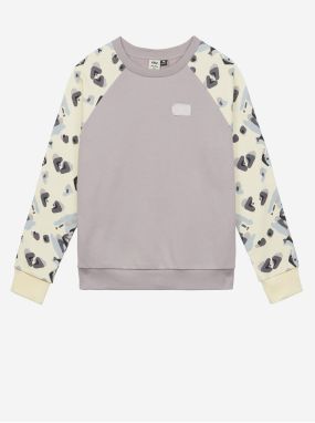 Cream-Purple Women Patterned Sweatshirt Picture Blayr - Women