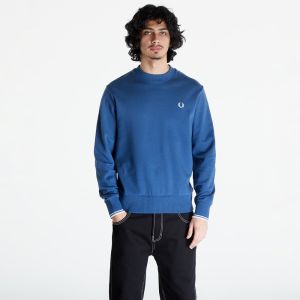 FRED PERRY Crew Neck Sweatshirt Midnight Blue/ Lghice