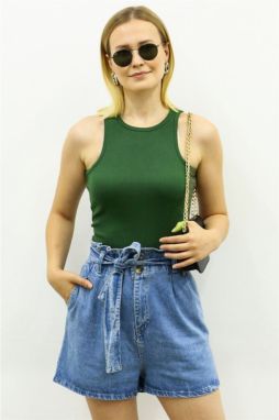 Madmext Mad Girls Green Crop Top Mg361