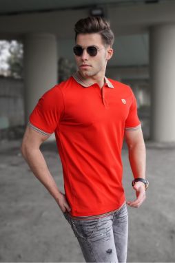 Madmext Red Polo-Collar Men's T-Shirt 5116