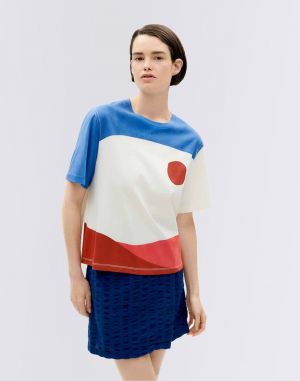 Thinking MU Abstract Lucia T-Shirt SNOW WHITE