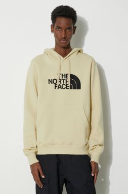 Bavlnená mikina The North Face M Drew Peak Pullover Hoodie pánska, béžová farba, s kapucňou, s nášivkou, NF00AHJY3X41